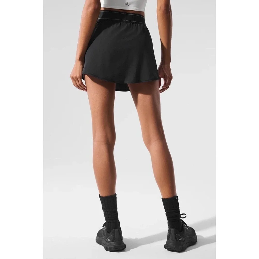 Alo Yoga Match Point Tennis Skirt Black M